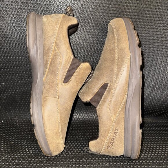 Ariat Spitfire Slip On Brown Leather Comfort Casual Shoes Men’s Size 12EE - Picture 4 of 8